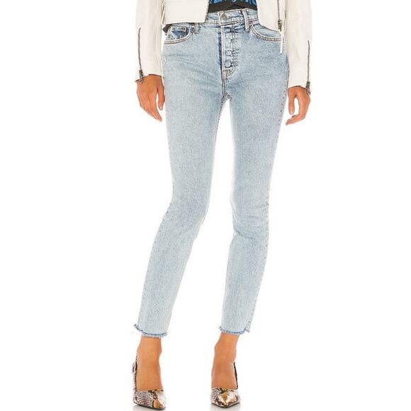 GRLFRND The Karolina distressed high rise skinny jeans in Close Call Size 23 NEW - Picture 5 of 10